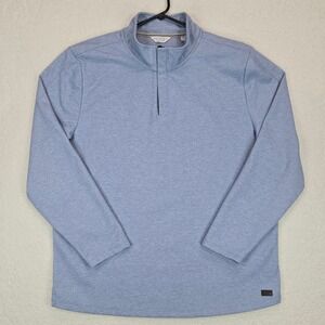 Outpost Makers 1/4 Zip‎ Pullover Men's XXL Light Blue Heather Mock Neck